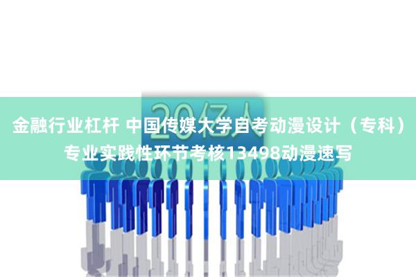 金融行业杠杆 中国传媒大学自考动漫设计（专科）专业实践性环节考核13498动漫速写