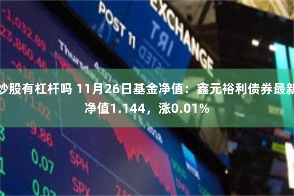 炒股有杠杆吗 11月26日基金净值：鑫元裕利债券最新净值1.144，涨0.01%