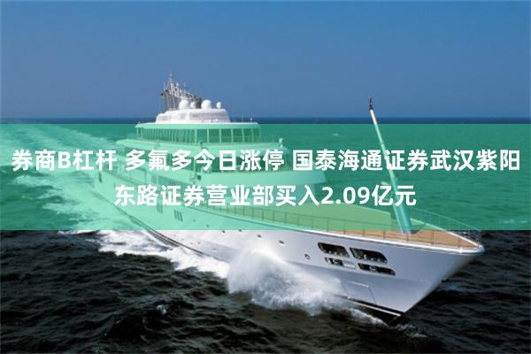 券商B杠杆 多氟多今日涨停 国泰海通证券武汉紫阳东路证券营业部买入2.09亿元