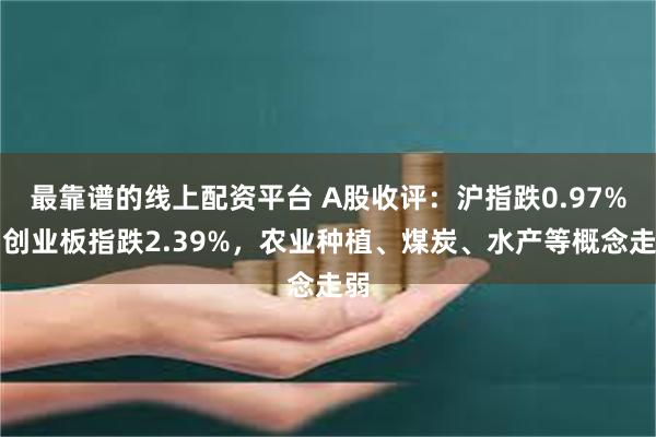 最靠谱的线上配资平台 A股收评：沪指跌0.97%，创业板指跌2.39%，农业种植、煤炭、水产等概念走弱